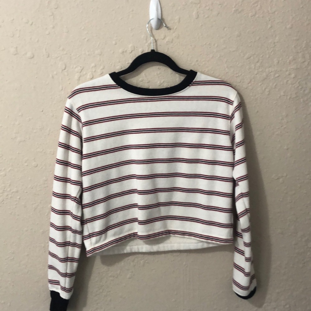 Striped Cropped Crewneck